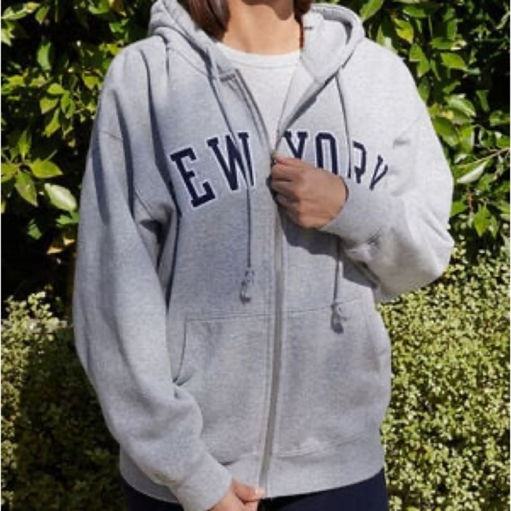 Brandy Melville Christy New York Full Zip Hoodie